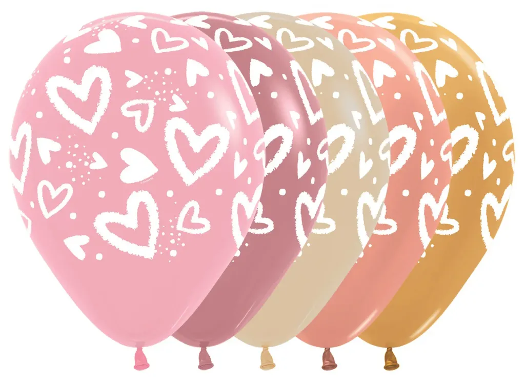 Bright Hearts Ballon (Pink 009)