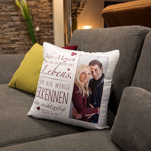 Kissen weiß satiniert 40x40