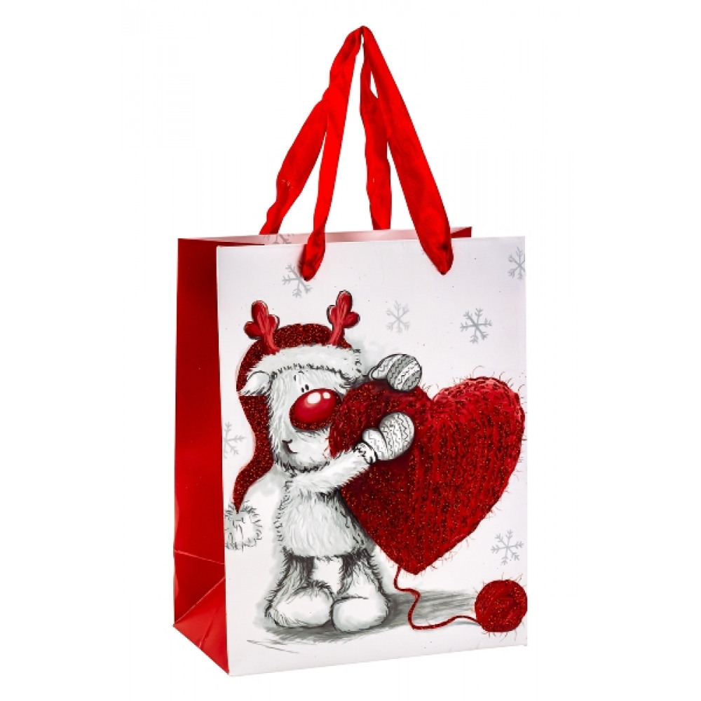 Geschenktüte "Elch mit Herz"